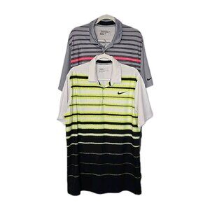 nike golf dri-fit polo shirt mens large Lot Of 2
